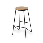 Cooke & Lewis Bar Stool Maloux 71cm, brown, black