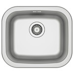 FYNDIG Single-bowl inset sink, stainless steel, 46x40 cm