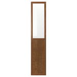 OXBERG Panel/glass door, brown ash veneer, 40x192 cm