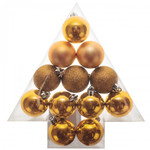 Christmas Baubles Set 4cm 12pcs, gold