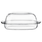 BUREN Oven / serving dish with lid, transparent glass