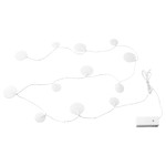 AKTERPORT LED string light with 12 lights, battery operated, Pebbles white