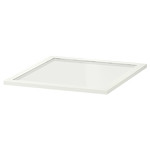 KOMPLEMENT Glass shelf, white, 50x58 cm