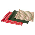 VINTERFINT Gift wrap roll, mixed patterns red/green, 3x0.7 m/2.10 m²