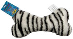 Squeaky Dog Toy Plush Bone Zebra 22cm