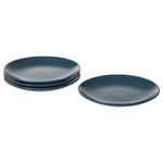 FÄRGKLAR Side plate, glossy dark turquoise, 20 cm, 4 pack