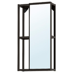 ENHET Mirror cabinet, anthracite, 40x15x75 cm