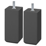 STUBBARP Leg, dark grey, 2 pack