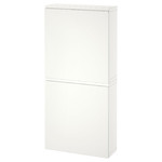 BESTÅ Wall cabinet with 2 doors, white/Västerviken white, 60x22x128 cm