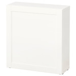 BESTÅ Shelf unit with door, white Hanviken, Hanviken white, 60x22x64 cm