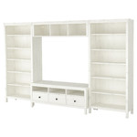 HEMNES TV storage combination, white stain, 326x197 cm