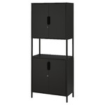 TROTTEN Cabinet with doors, anthracite, 70x173 cm