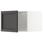 METOD Top cabinet for fridge/freezer, white/Lerhyttan black stained, 60x40 cm