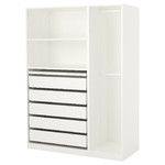 PAX Wardrobe, white, 150x58x201 cm