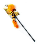 Dingo Cat Toy Fishing Rod, orange feather tail