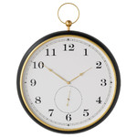 KUTTERSMYCKE Wall clock, black, 46 cm