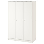 KLEPPSTAD Wardrobe with 3 doors, white, 117x176 cm