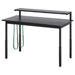 UTVISNING Gaming desk with shelf, black, 120x60 cm