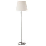 NYFORS Floor lamp, nickel-plated white