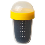 SPLITTERNY Snack container, grey/yellow, 300 ml