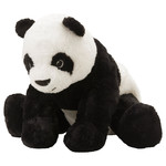 KRAMIG Soft toy, white, black