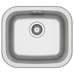 FYNDIG Single-bowl inset sink, stainless steel, 46x40 cm