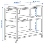 TROTTEN Trolley, anthracite, 80x40 cm