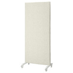 MITTZON Frame with castors/acoustic screen, Gunnared beige/white, 85x205 cm