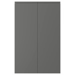 VOXTORP 2-p door f corner base cabinet set, right-hand dark grey, 25x80 cm