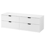 NORDLI Chest of 4 drawers, white, 160x54 cm