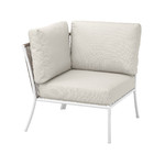 SEGERÖN Corner section with cushion, outdoor white/beige/Frösön/Duvholmen beige