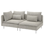 SÖDERHAMN 3-seat sofa, with open end, Viarp beige/brown