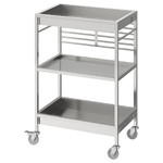 KUNGSFORS Kitchen cart, stainless steel, 60x40 cm