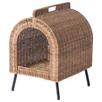 UTSÅDD Cat house on legs, rattan