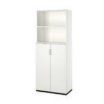 GALANT Storage combination with doors, white, 80x200 cm