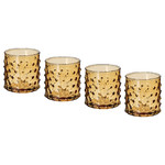 HUTLÖS Tealight holder, dark yellow, 6 cm, 4 pack