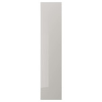 FARDAL Door with hinges, high-gloss light grey, 50x229 cm