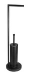 Toilet Brush & Roll Holder, black