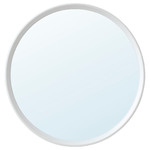 HÄNGIG Mirror, white, round, 26 cm