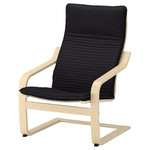 POÄNG Armchair, birch veneer, Knisa black