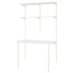 BOAXEL / LAGKAPTEN Shelving unit with table top, white, 125x62x201 cm