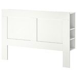 BRIMNES Headboard with storage compartment, white, 180 cm