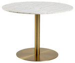 Table Corby 80cm, round, marble/gold