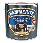 Hammerite Direct To Rust Metal Paint 0.25l, hammered brown
