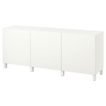 BESTÅ Storage combination with doors, white, Lappviken white, 180x40x74 cm