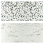 LYSEKIL Wall panel, double sided white marble effect/terrazzo effect, 119.6x55 cm