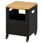 TROTTEN Storage unit on castors, anthracite, 35x47 cm