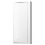 ÄNGSJÖN Wall cabinet with door, high-gloss white, 40x15x95 cm