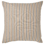 KORALLBUSKE Cushion cover, beige white/stripe pattern, 50x50 cm