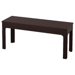 EKEDALEN Bench, dark brown, 105x36 cm